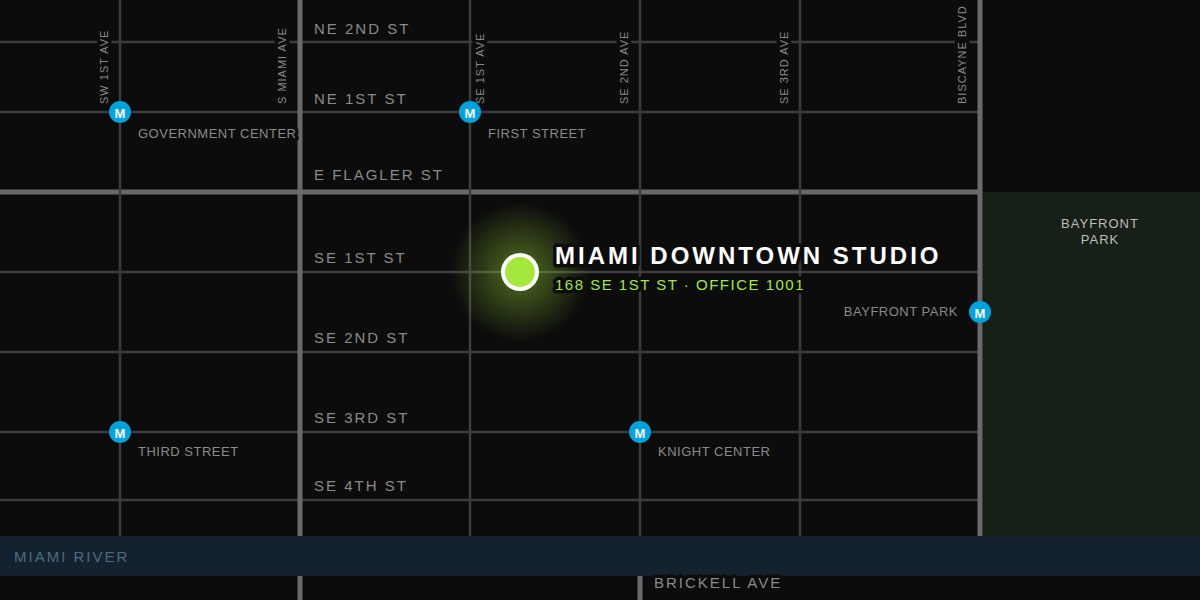 Map — Miami Downtown Studio