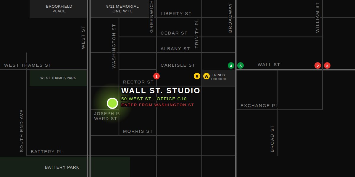Map — Wall Street Studio